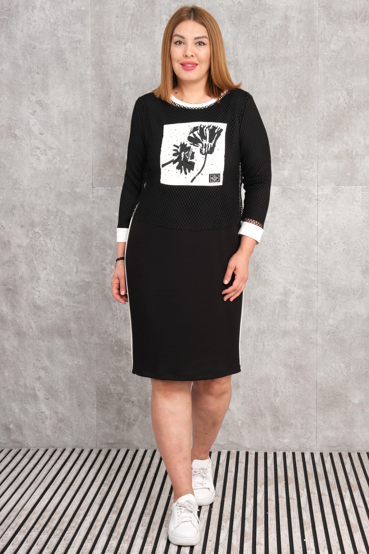 Plus Size Sports Dress-Black