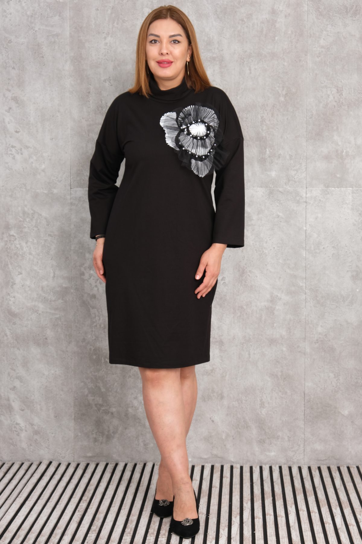 Plus Size Dress-Black