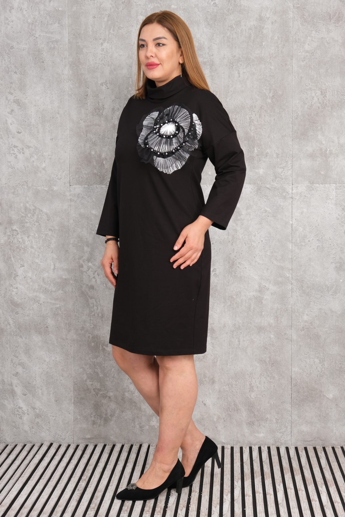 Plus Size Dress-Black