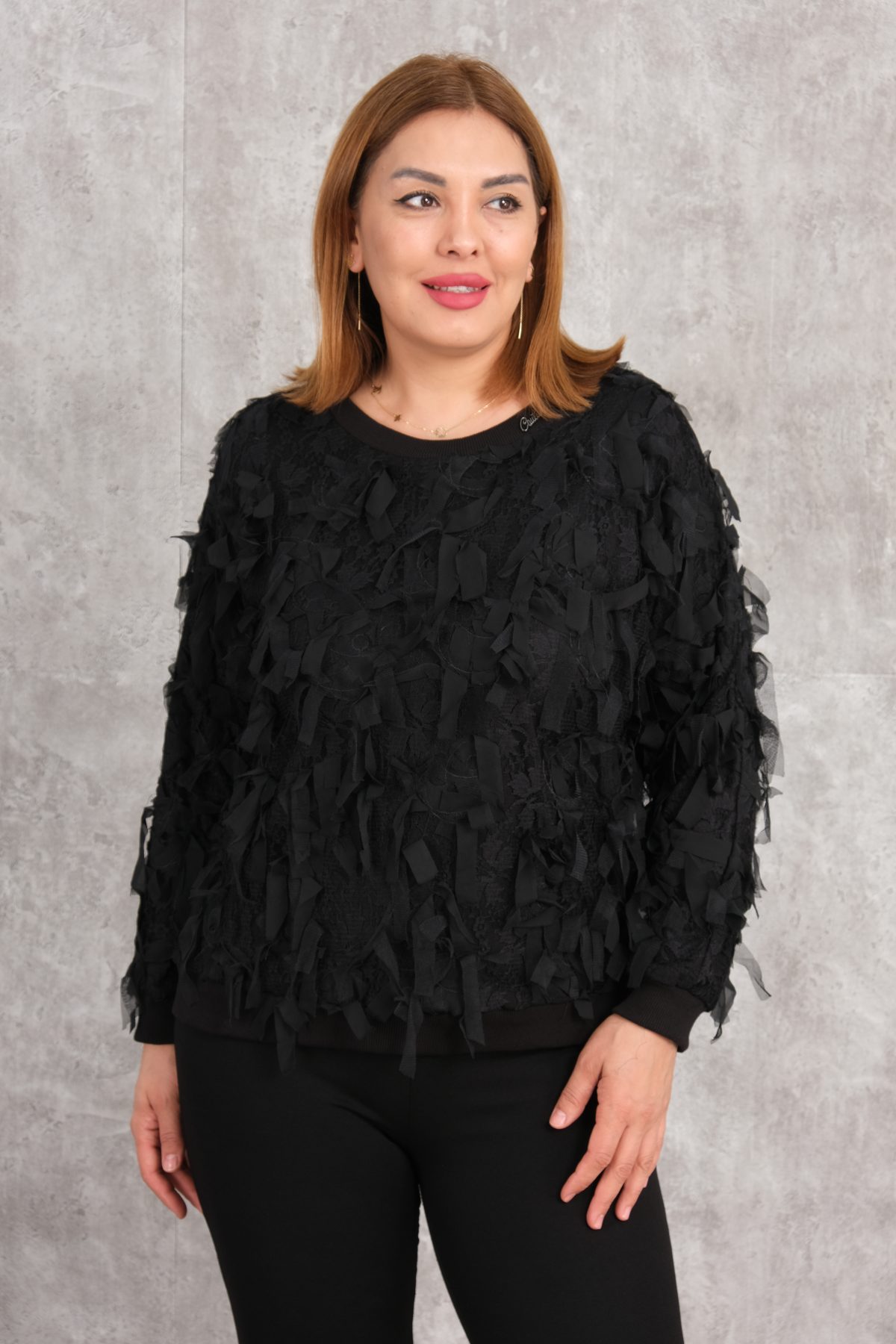 Plus Size Blouse-Black