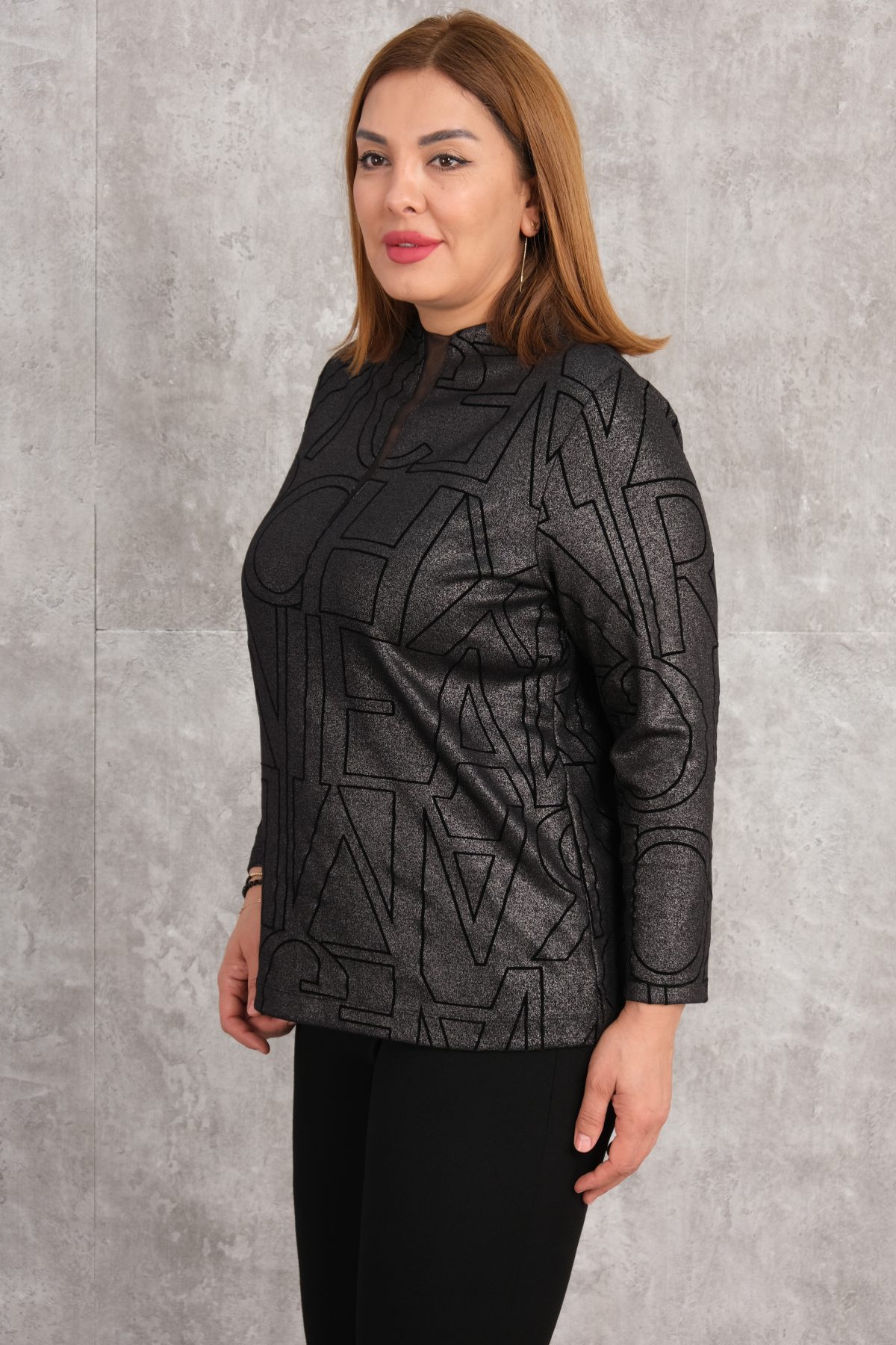 Plus Size Blouse-Black