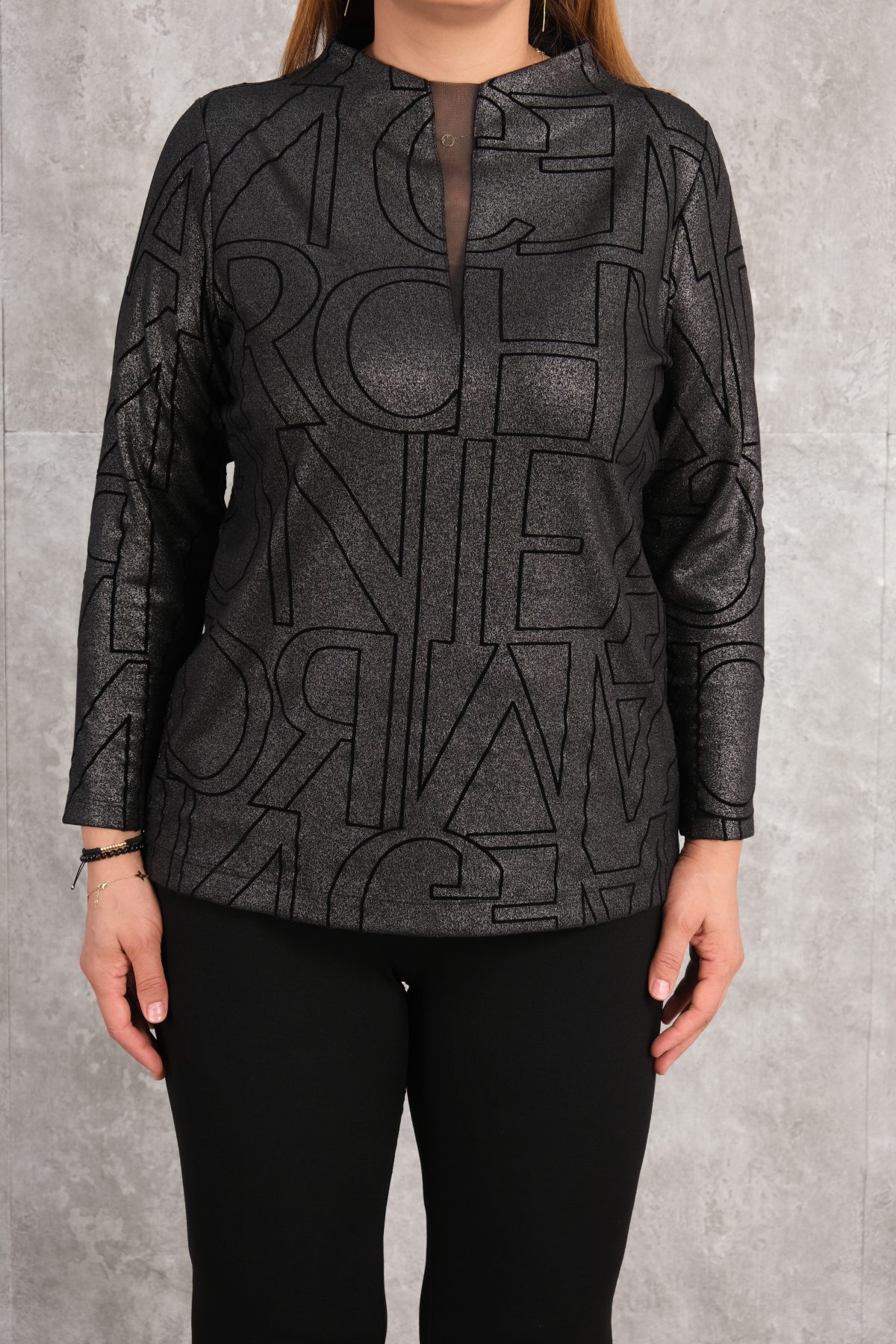 Plus Size Blouse-Black