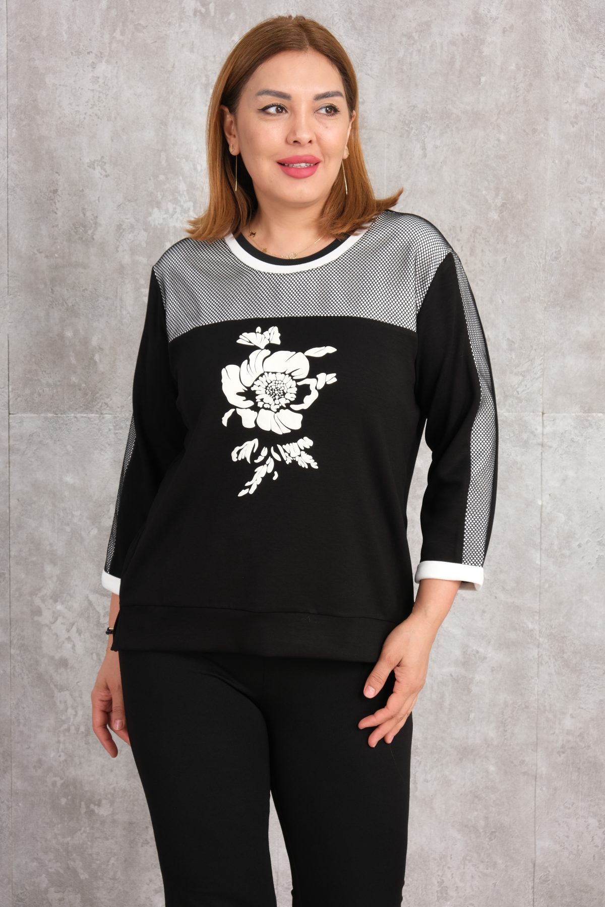 Plus Size Blouse-Black