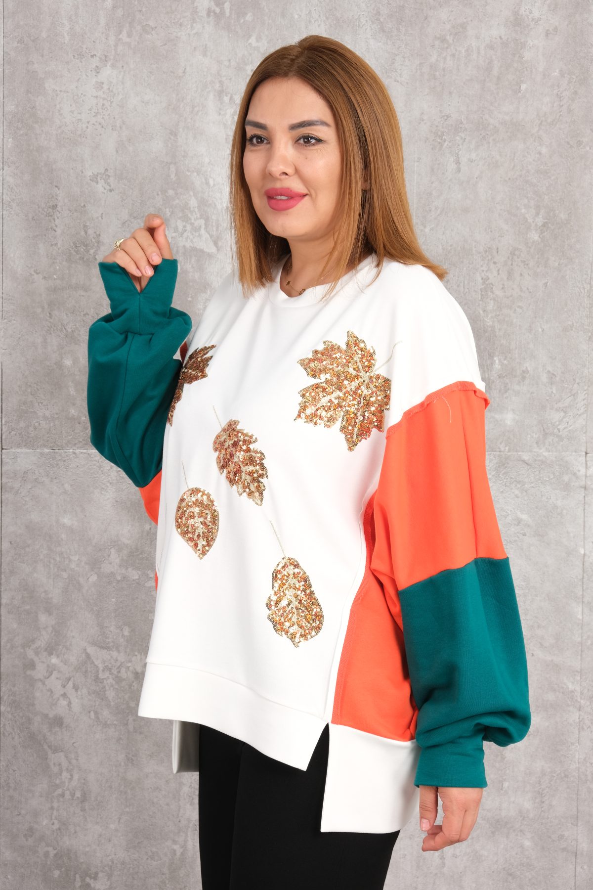 Plus Size Sports Blouse-White